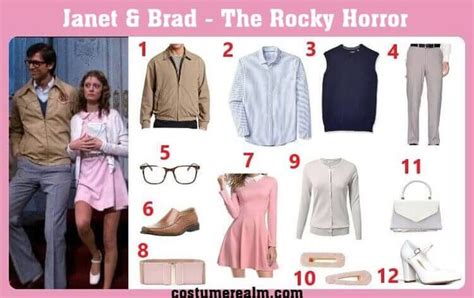 Best The Rocky Horror Janet And Brad Halloween Costume Cosplay
