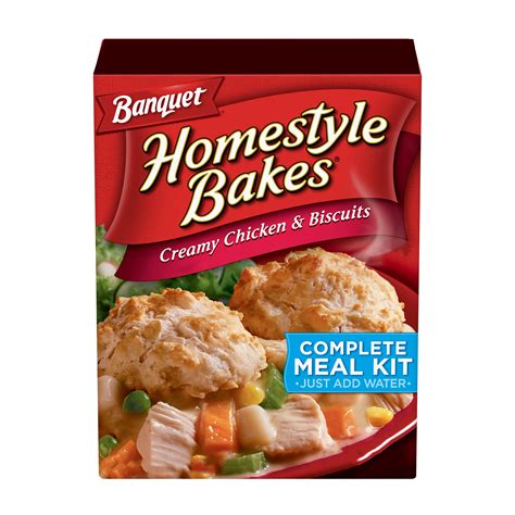 Banquet Homestyle Bakes Creamy Chicken And Biscuits Meal Kit 281 Oz