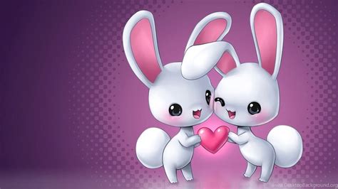 Cute Pink Bunny Lovers Wallpapers Hd Hd Desktop Wallpapers Desktop