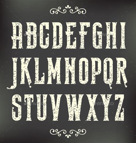 Vintage Grunge Font By Aivectors Graphicriver