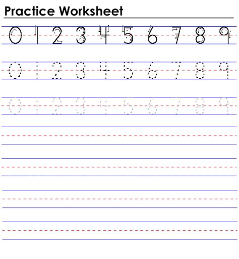 Printable Number Writing Practice Sheets Askworksheet