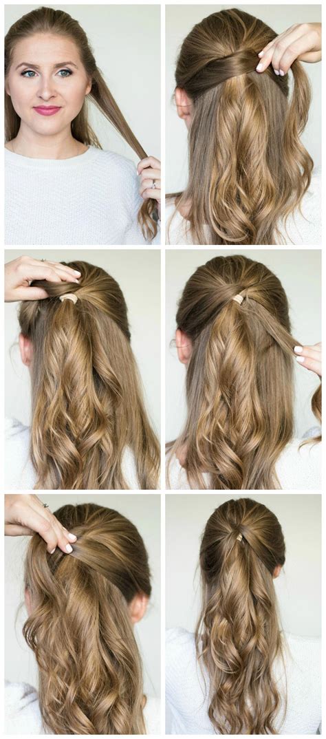 Quick Easy Hairstyle Tutorials Braided Messy Bun Twisted Half Up Fancy Ponytail Th