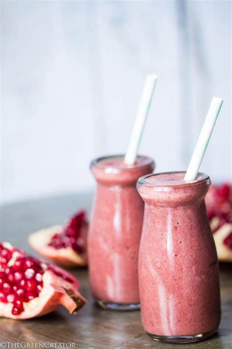 Fruit Smoothies And Their Many Health Benefits Pomegranate Smoothie