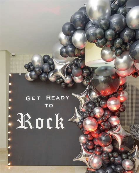 Rock N Roll Party Balloon Arch Rock And Roll Birthday Rock Star