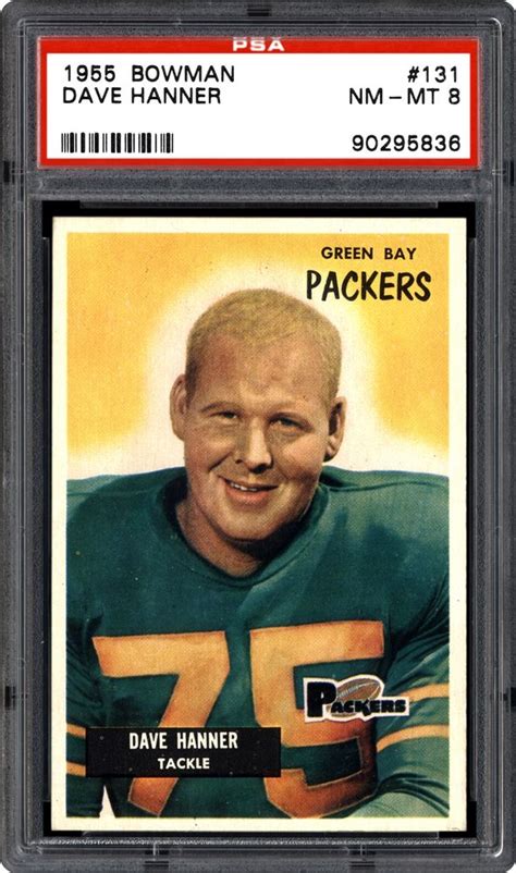 Auction Prices Realized Football Cards 1955 Bowman Dave Hanner