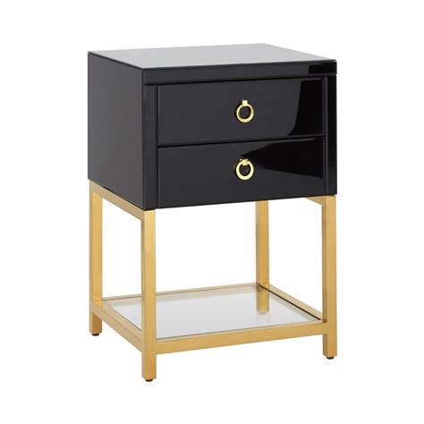 From holding your books and alarm clocks to styling a corner with a lamp, bedside tables are a modish solution. Townhouse 2 Drawer Tempered Glass Bedside Table | Console ...
