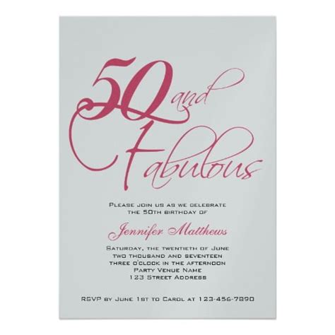 Having a unique and themed birthday party invitation that matches the celebration is a great way to gather interest from guests and encourage them to attend. 50th Birthday Invitations Ideas - FREE Printable Birthday ...