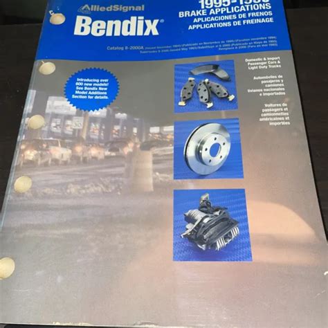 Vintage Bendix Brakes Catalog Cross Reference Identification 1990 95 8