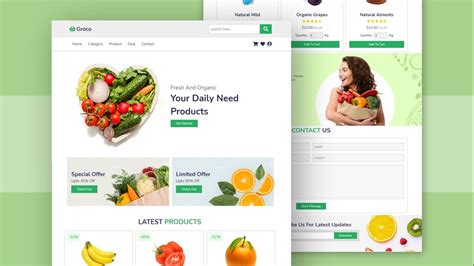 How To Make An Online Grocery Store Website Design Using Html Css