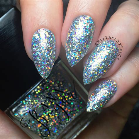 Opus Silver Holo Glitter Nail Polish Holographic Nails