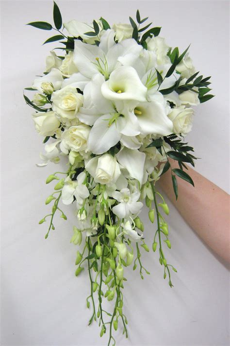 Diy Cascading Wedding Bouquet Fake Flowers Cascade And Long Bridal