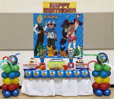 Pokemon Themed Sweets Table Boy Birthday, Birthday Parties, Bday