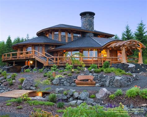 Maybe you would like to learn more about one of these? Another view of a round log post and beam home in ...