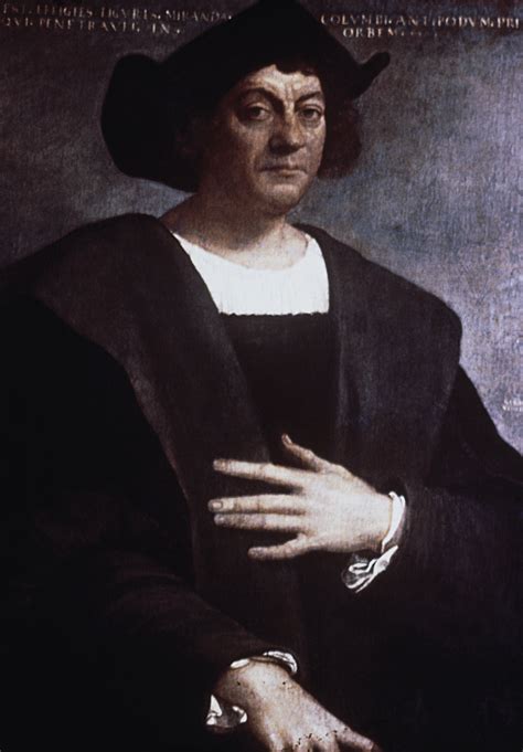 Engraving Of Christopher Columbus Standing On His Ship Columbus Day