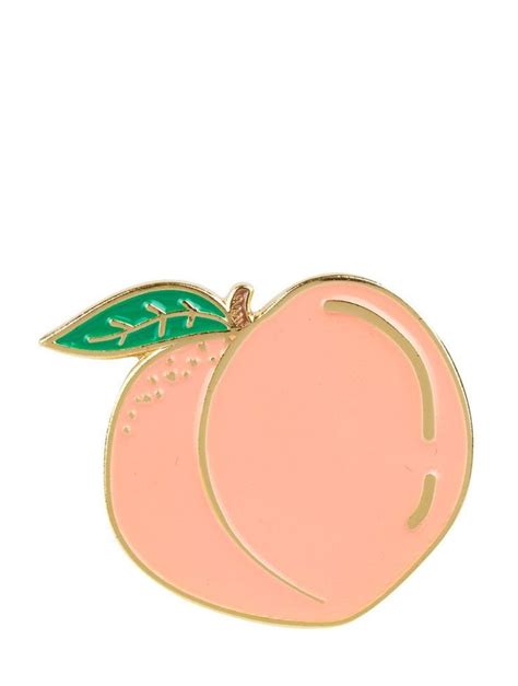 Peach Enamel Pin With Images Enamel Pins Peach
