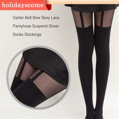 1 2 3 new sexy women girl temptation sheer pantyhose stockings tights mock suspender shopee