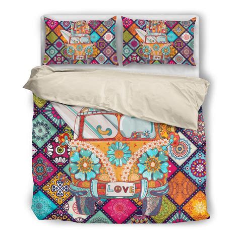 Peace Love Duvet Bedding Bed Comforters Linen Bedding Bed Linens