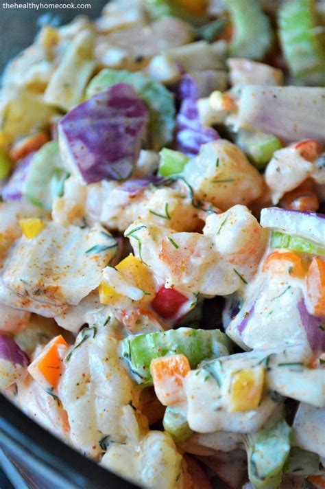Pour dressing over shrimp and toss gently until coated. Cold Shrimp Salad - The Healthy Home Cook