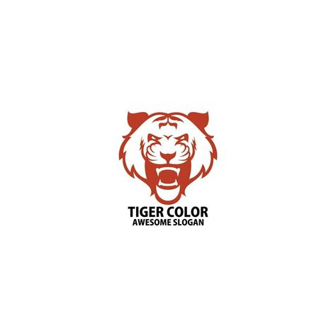 Tiger Head Logo Design Color 27171971 Vector Art At Vecteezy