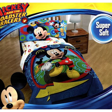 Mickey Mouse Clubhouse Twin Comforter And Sheet Set 4 Piece Bed In A Bag