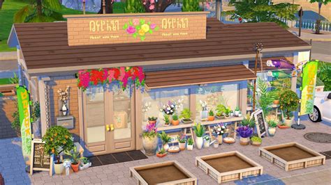 Florist Shop 💐 Sims 4 No Cc Speed Build Youtube