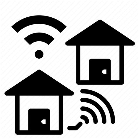 Houses Internet Wifi Home Communication Icon Download On Iconfinder