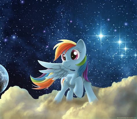 Rainbow Dash In Space Not Original By Macpony55 On