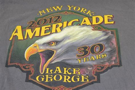 Americade New York Motorcycle Rally 30 Years Large Gray T Shirt Ebay