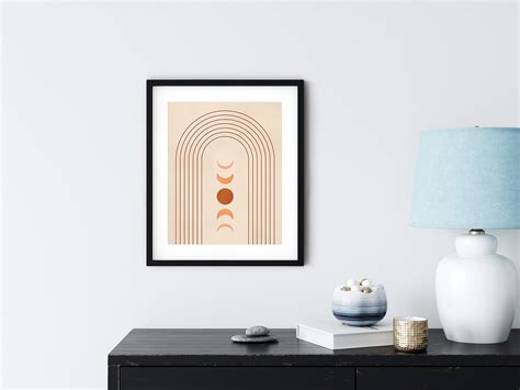 mid century wall art and terracotta decor by haus and hues set of 3 mid century art prints
