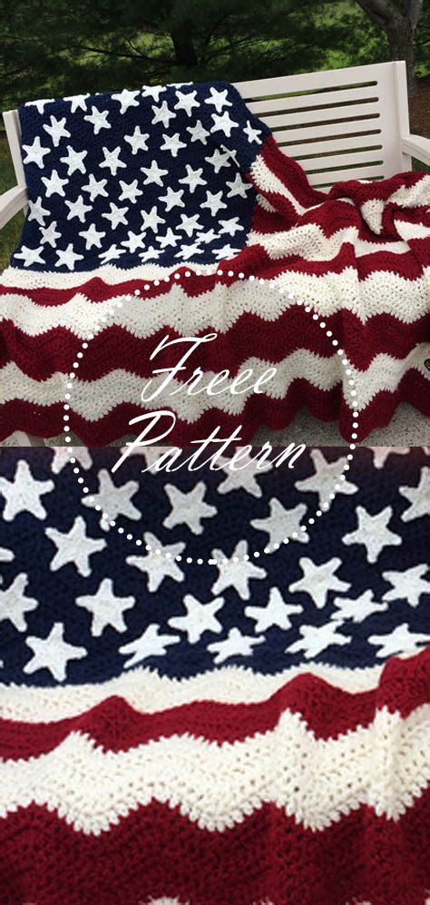 Wavy American Flag Crochet Pattern