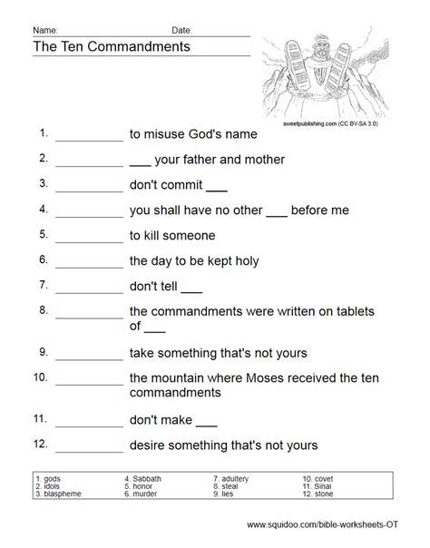 With dimensions of 17 x 22 this poster can be seen by students sitting at their desks or tables. ten commandments matching.png - Google Drive | Bible ...