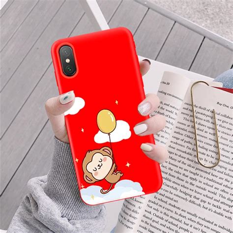 Buy Monkey Balloon Print Red Tpu Phone Case Cover For Huawei Honor 7c 5