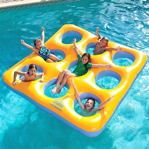 Floats And Rafts Swimline Swimming Pool Party Inflatable Floating Tiki Swim Up Bar With Coolers