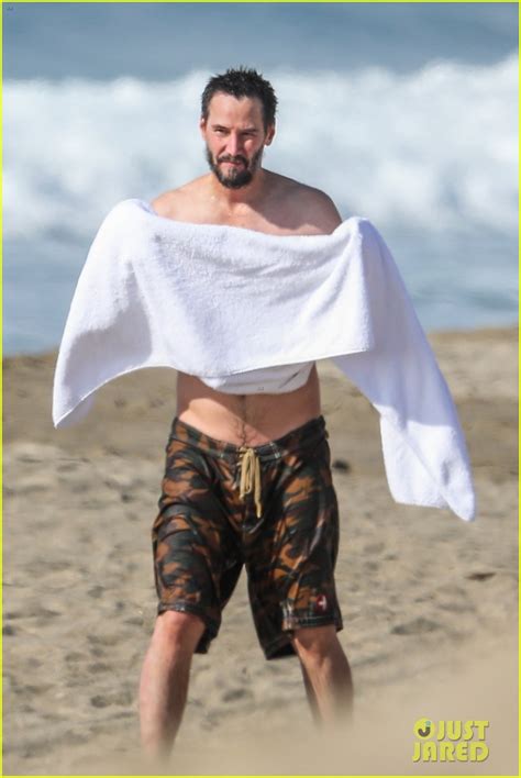 Keanu Reeves Looks Fit Shirtless At The Beach In Malibu Photo