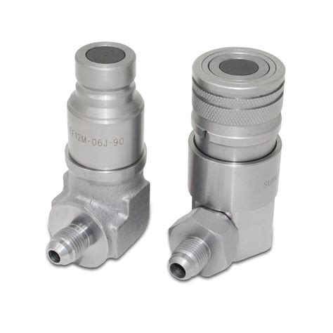 Degree Flat Face Hydraulic Quick Connect Coupler Set Jic Male