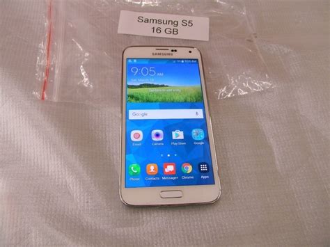 Samsung Galaxy S5 White 16gb G900vverizon No Cables Auction 7463