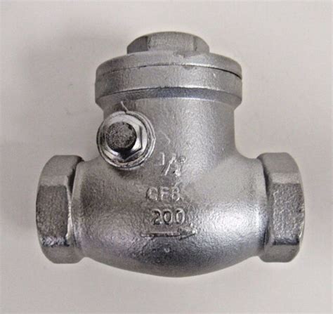 12 Inch Fnpt Swing Check Valve 304 Ss Cf8 200 Psi Wog For Sale