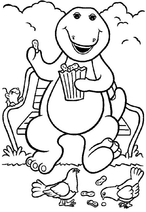 Barney Coloring Pages For Kids Printable