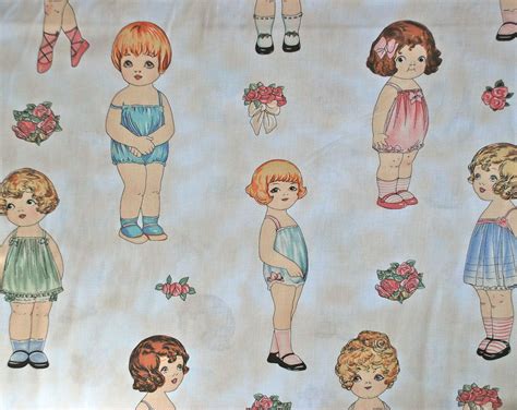 paper dolls by windham 26 inches etsy paper dolls dolls windham fabrics