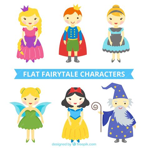 Premium Vector Famous Fairy Tales Characters