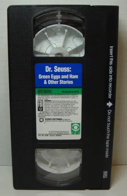 Dr Seuss Green Eggs And Ham And Other Stories Vhs Tape Sing Along