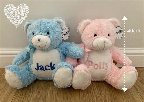 Luxury Personalised Embroidered Teddy Bear For Boy Or Girl Etsy