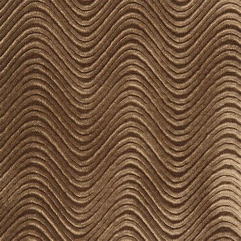 C841 Brown Classic Swirl Upholstery Velvet Fabric By The Yard