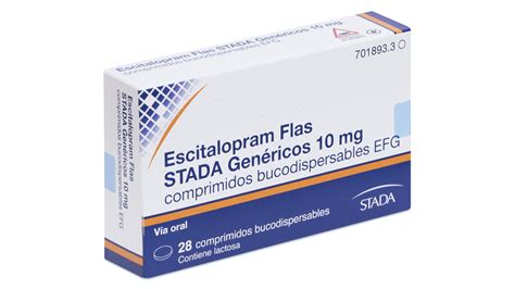 escitalopram flas stada efg 10 mg 28 comprimidos bucodispersables farmacéuticos