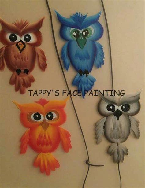 One Stroke Owl Face Painting One Stroke Painting Cat Nursery