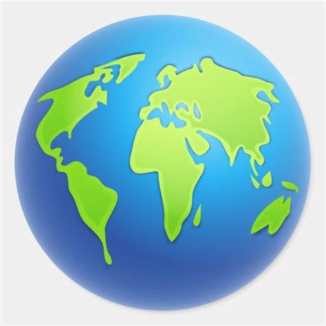 World Globe Classic Round Sticker Zazzle