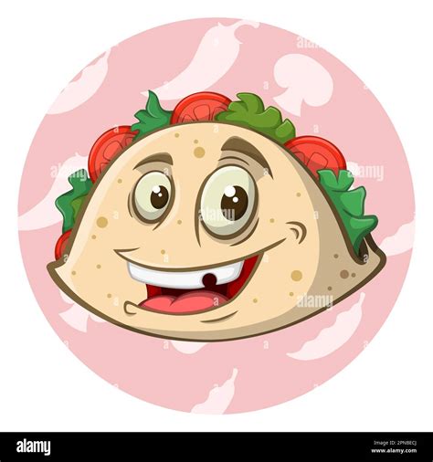 Funny Face Taco Cartoon Character Stock Vector Image And Art Alamy
