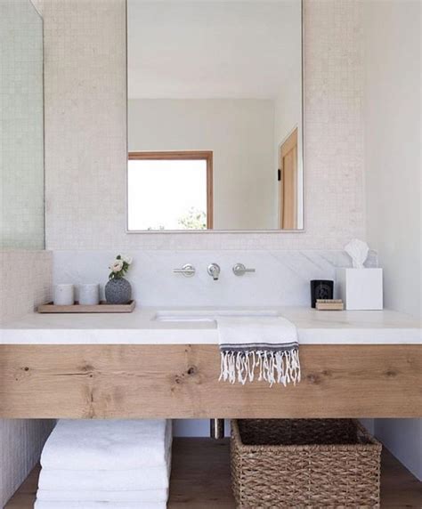 How Amazing Is This Vanity The Simplicity Of The Chunky Wood And
