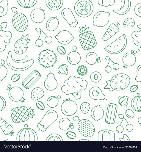 Seamless Pattern Fruit And Vegetables Royalty Free Vector
