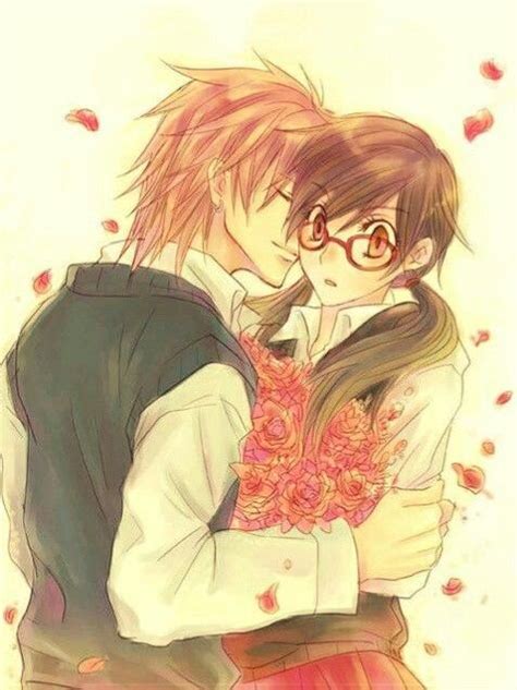 Anime Couple Kiss On The Cheek Anime Couples Romantic Anime Anime